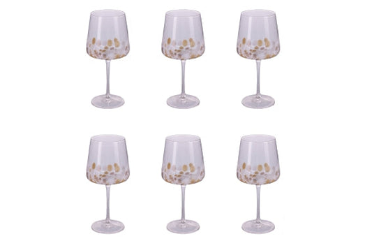 LILIA GOLD SET OF 6 RED WINE GOBLETS 630ML - 5925105