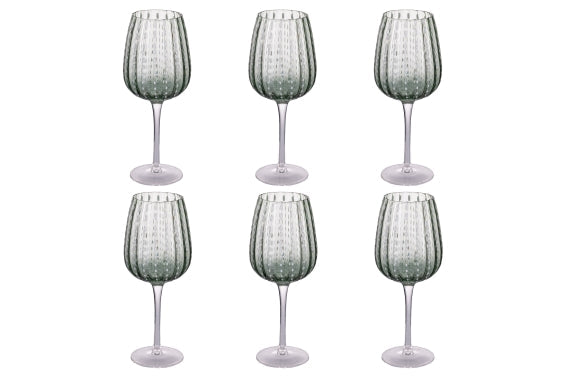 SHIRAZ SET 6 GOBLETS 500ML GREENERY - 5925112