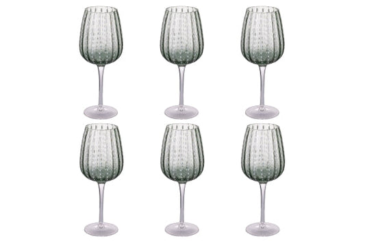 SHIRAZ SET 6 GOBLETS 500ML GREENERY - 5925112