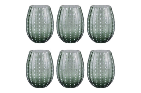 SHIRAZ SET 6 WATER GLASSES 525ML GREENERY - 5925120