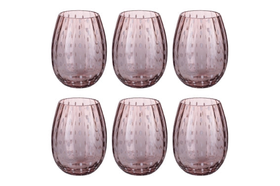 SHIRAZ SET 6 WATER GLASSES 525ML PINK - 5925121