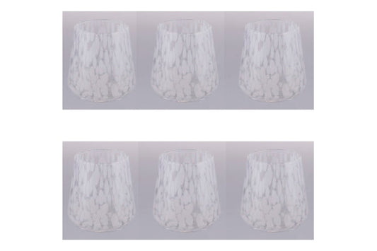 CANDY SET 6 WHITE WATER GLASSES 410ML - 5925327