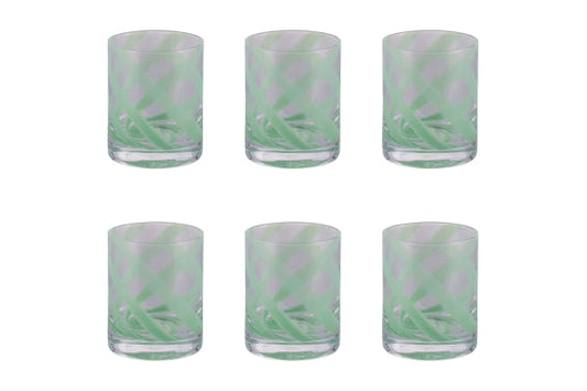 VERTIGO SET OF 6 GREEN WATER GLASSES 340ML -  5925976