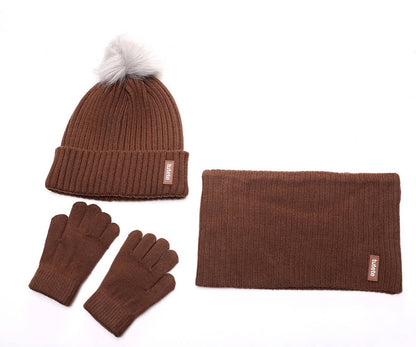 Set de invierno marrón - Letras divertidas del alfabeto