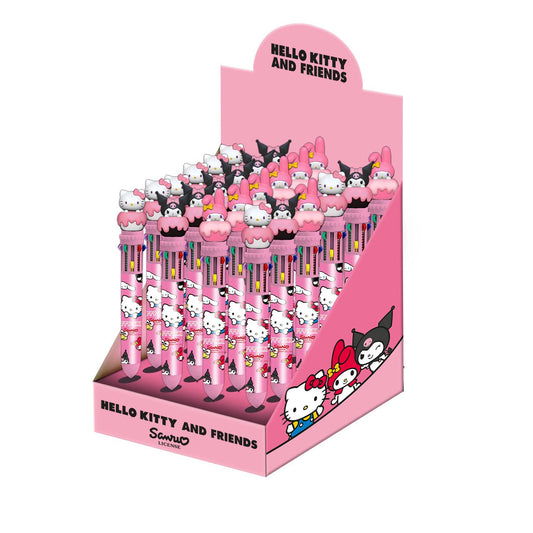 Espositore Sanrio Hello Kitty - 24 penne, 10 colori