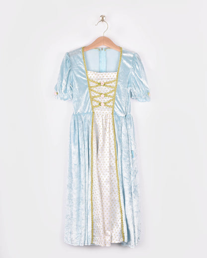 Robe de princesse velours bleu clair taille 122-128 cm 6-8 ans