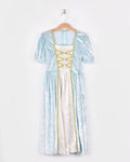 Robe de princesse en velours bleu clair 98-104 Cl 2-4 ans