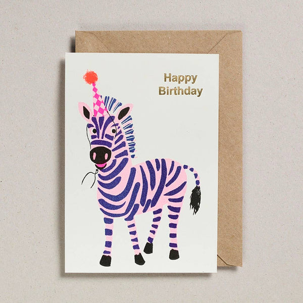 Biglietto di auguri di compleanno - Zebra