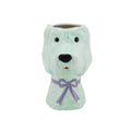 Vase - Vase à Fleurs Chien - Menthe/ Lilas - 13x14x21cm