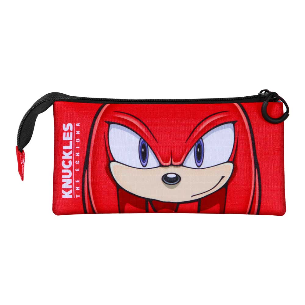 Estuche triple para lápices de SEGA Sonic the Hedgehog - Diseño de Knuckles