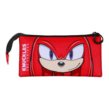 Estuche triple para lápices de SEGA Sonic the Hedgehog - Diseño de Knuckles