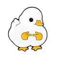 Pin's Canard Blanc Timide