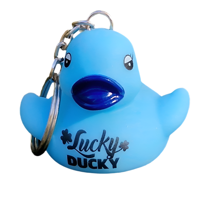 Lucky Ducky Blue Duck Keychain
