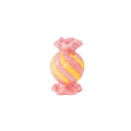 Bougeoir - Bonbon Toffee - Céramique - Rose/Jaune - 8,5x8,5x13 cm