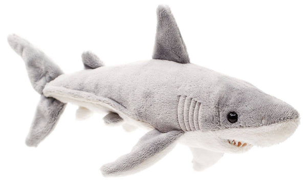 Grand requin blanc - 25 cm (longueur) - peluche Uni Toys