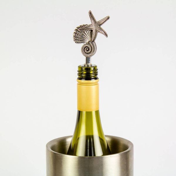 Bouchon de bouteille étoile de mer et coquillage
