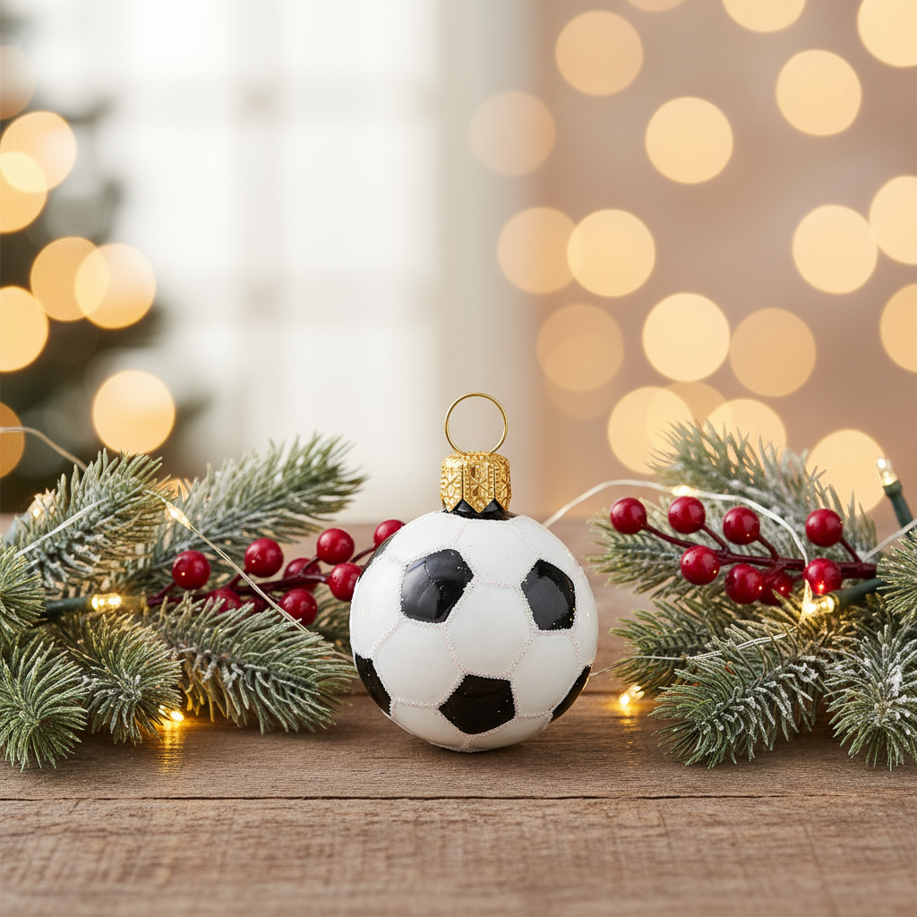 Bola de Natal Futebol XS