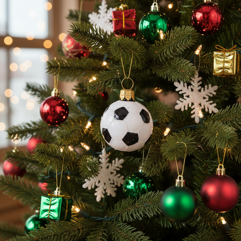 Pallone da calcio natalizio XS