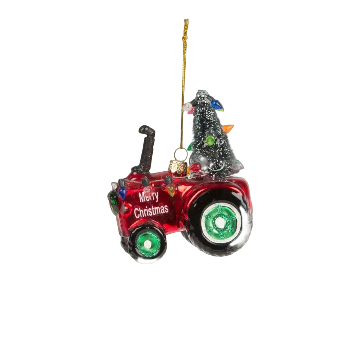 Pallina di Natale festiva a forma di trattore