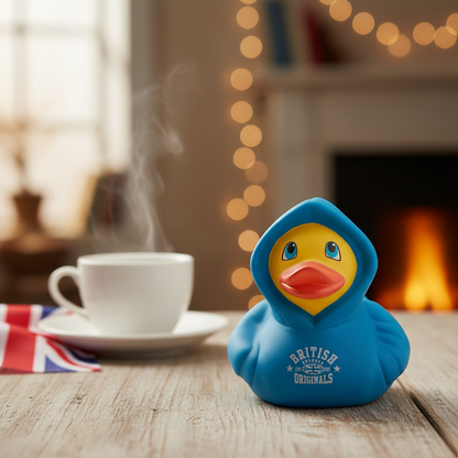 Felpa con cappuccio British Duck - Blu