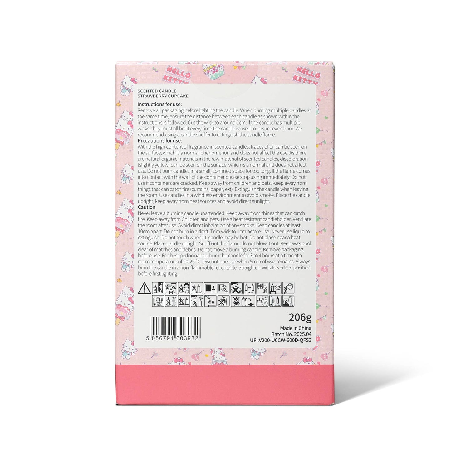 Bougie parfumée à la fraise, Hello Kitty Bakery