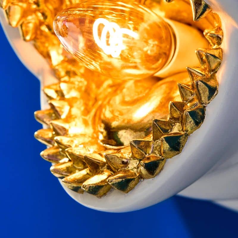 Hai Sharky Shark Wall Light, White/Gold