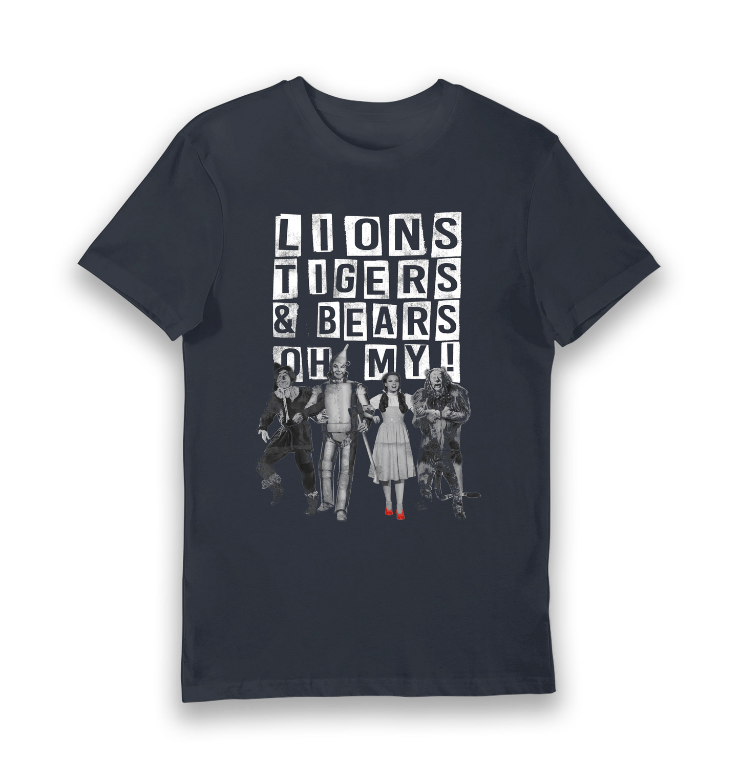 T-shirt adulte Le Magicien d'Oz Lions Tigers & Bears Oh My