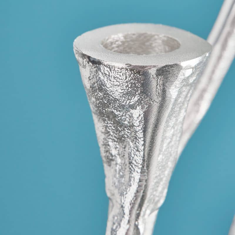 Chandelier Roots Argent, Aluminium, 25 x 22 x 63,5 cm