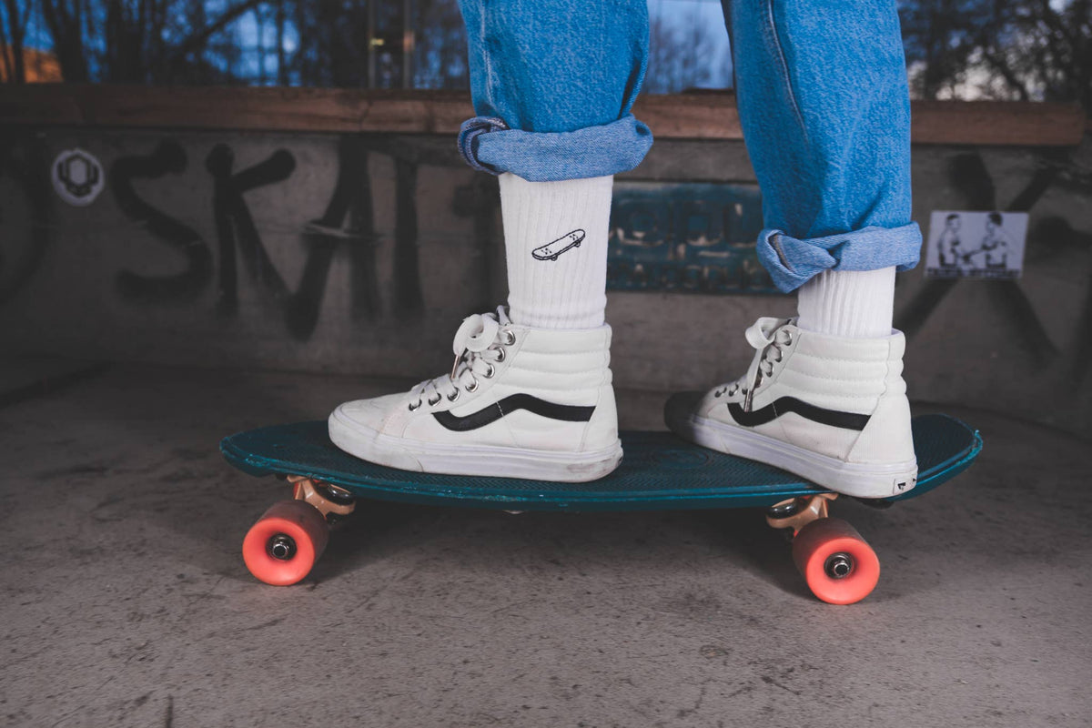 Chaussettes de sport brodées - Skateboard