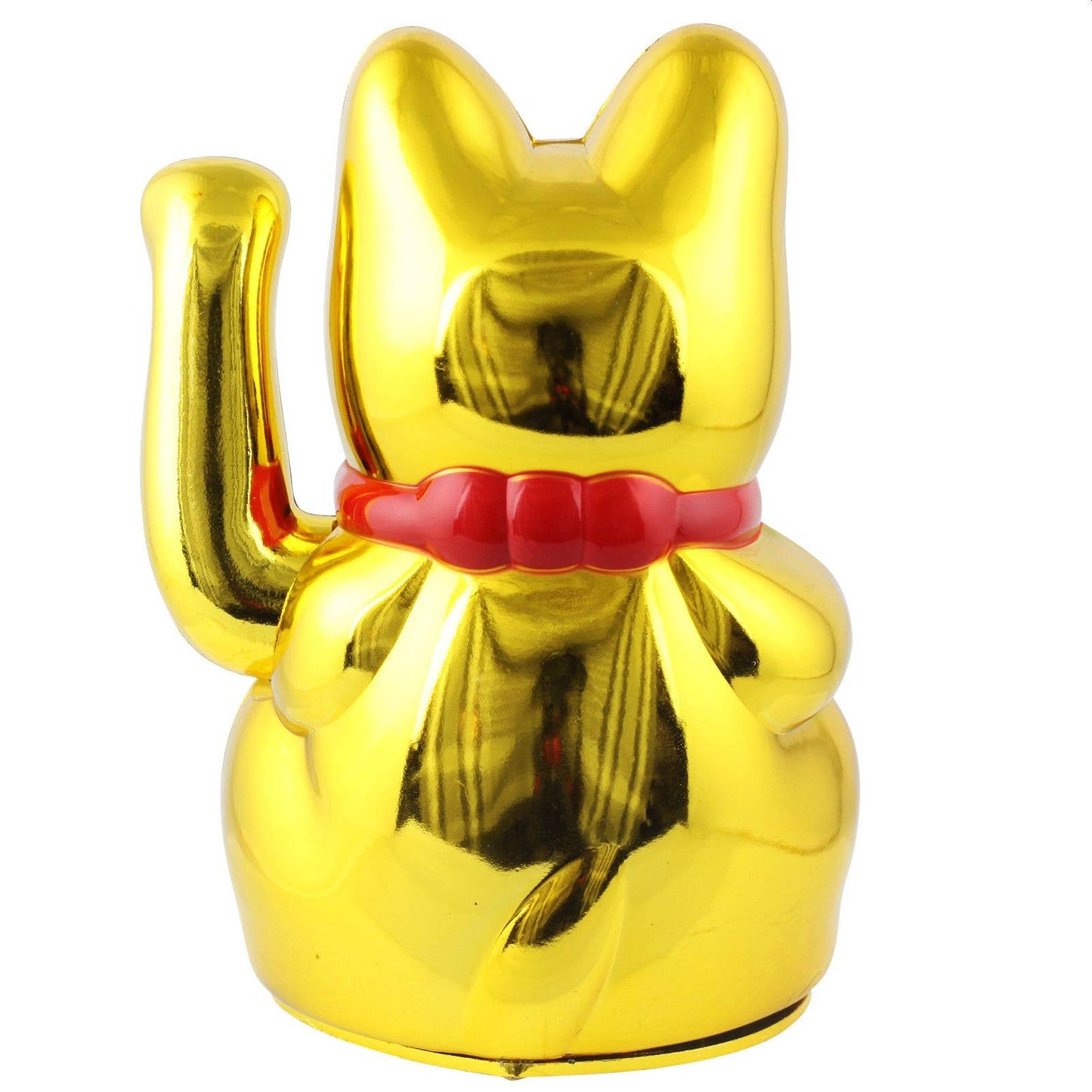 Chat chanceux blanc 13cm