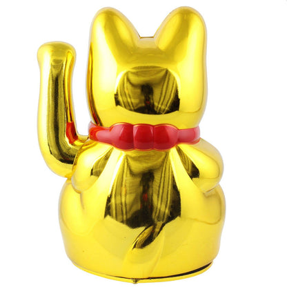 Chat chanceux blanc 13cm