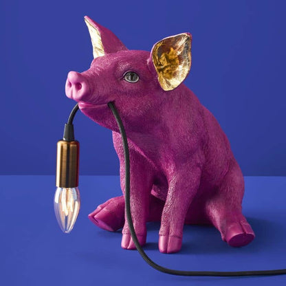 Lampe de table Cochon Rose