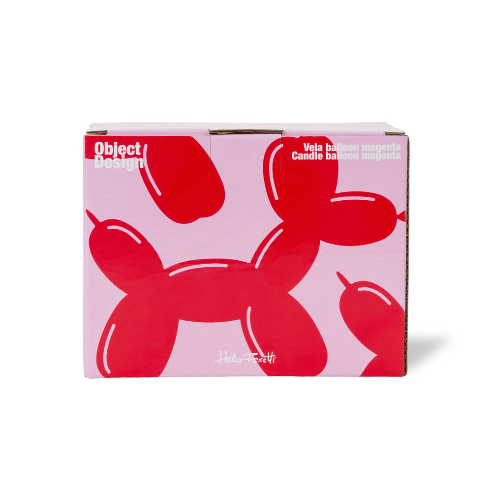 Magenta ballonhond kaars