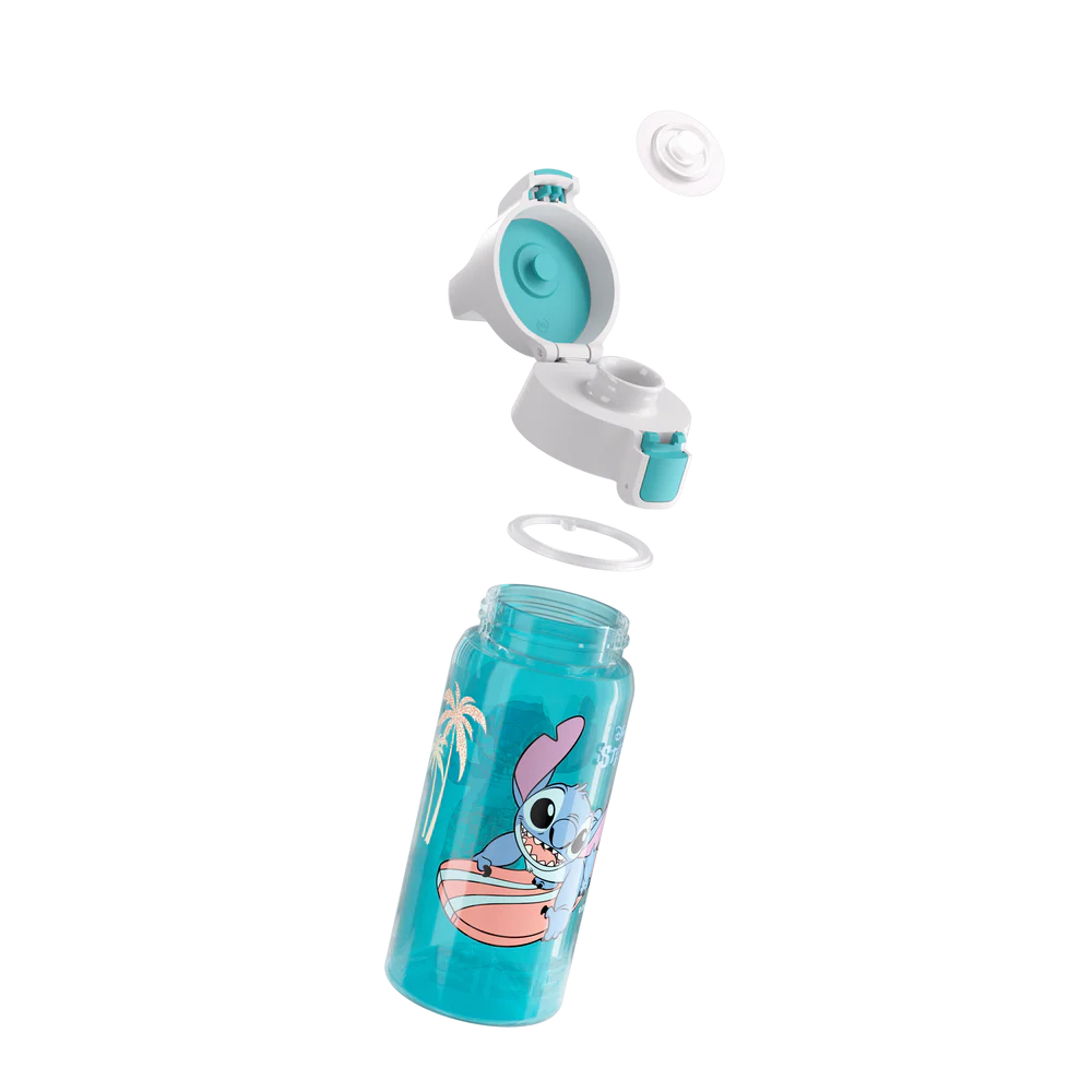 Botella de agua infantil VIVA ONE Stitch Surfing de 0,5 l 