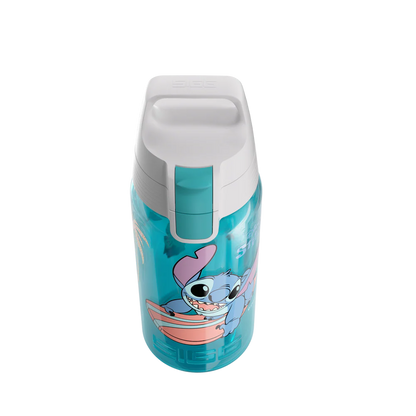 Botella de agua infantil VIVA ONE Stitch Surfing de 0,5 l 