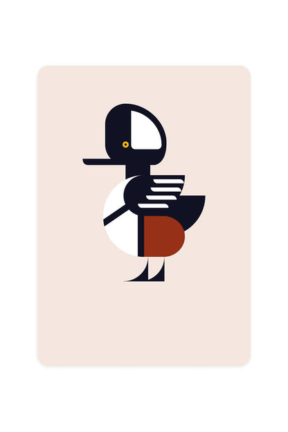 Postal con escarapela de pico de sierra