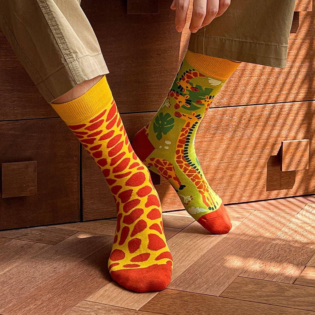 Chaussettes Dépareillées Girafes