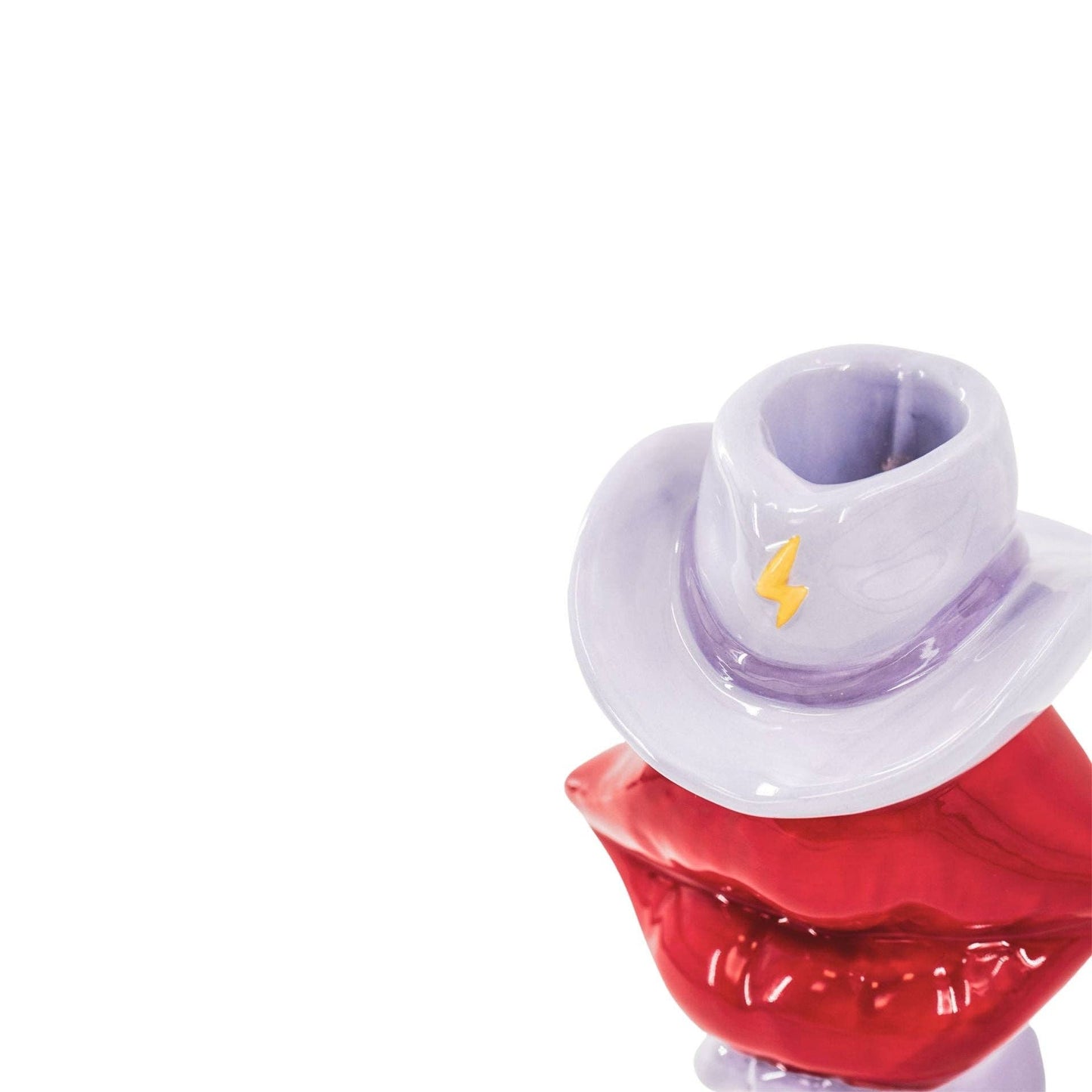 Bougeoir - Botte / Lèvre / Chapeau - Rose / Rouge / Lilas - 10x8x20 cm