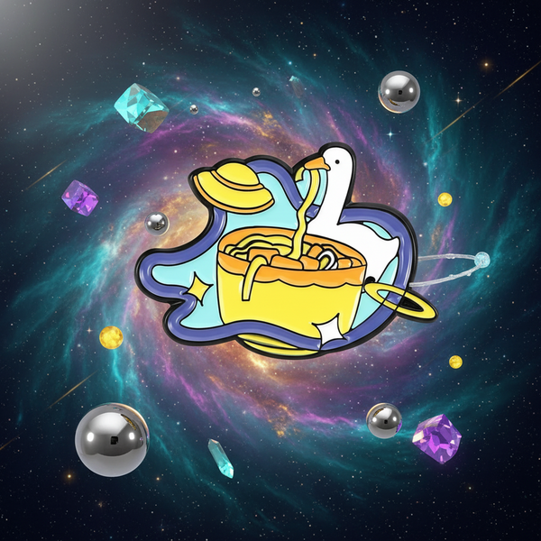 Spilla White Duck "Space Noodle"