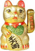 Gato de la suerte dorado clásico