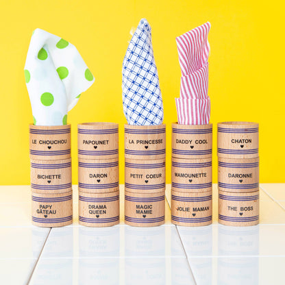 Wooden Napkin Rings – Family Collection