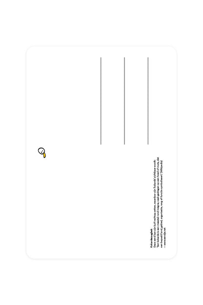 Postal con escarapela de pico de sierra