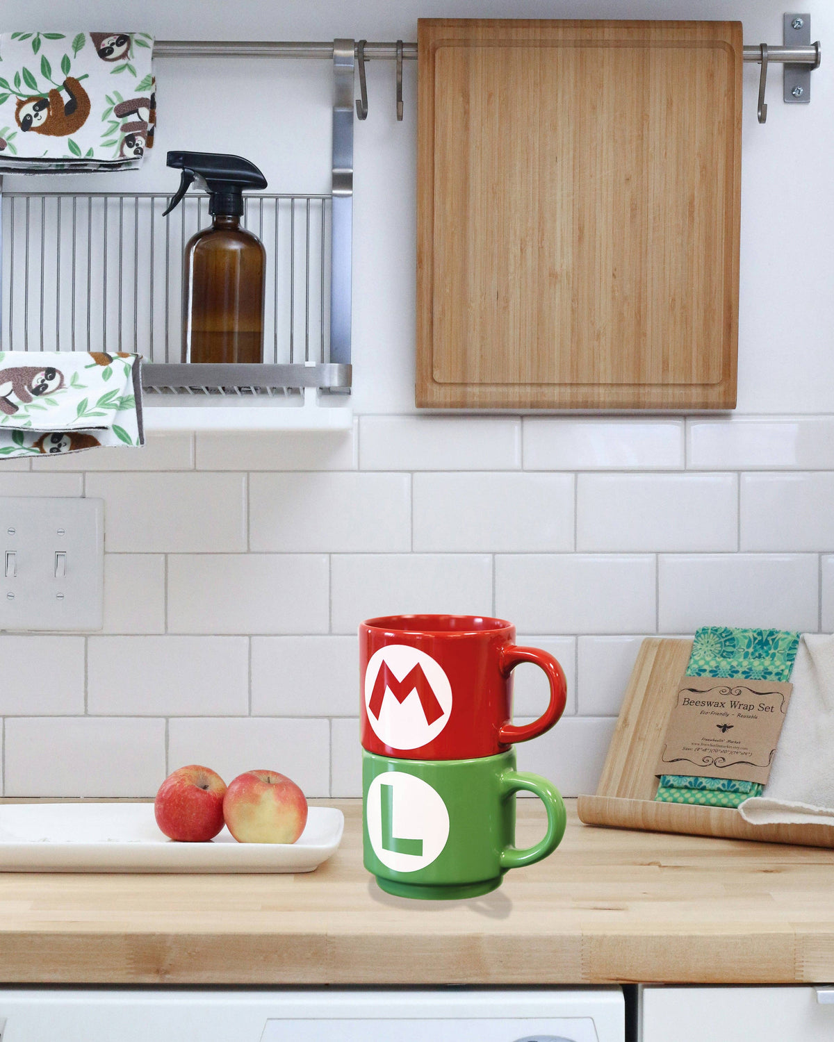 Ensemble de Tasses Empilables Super Mario - Luigi & Mario