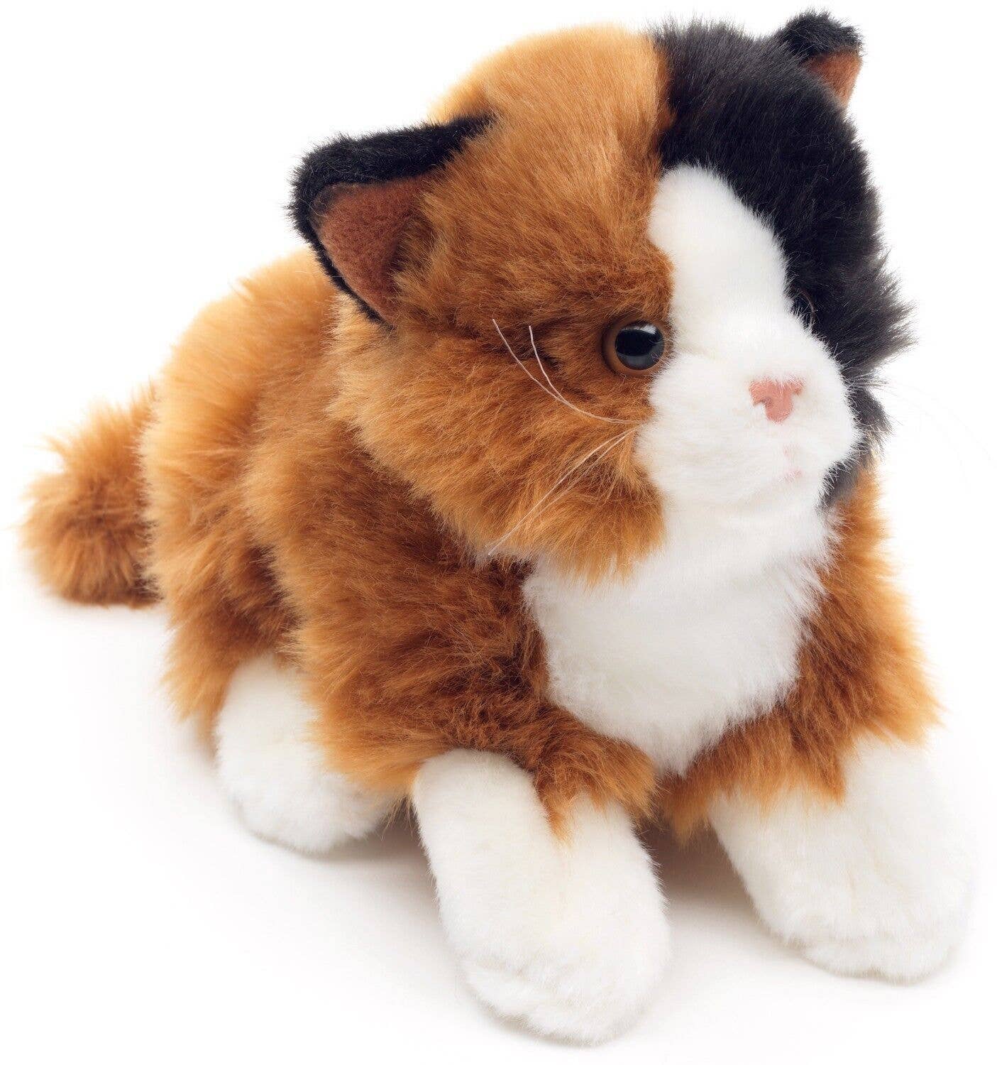 Lying Cat (Calico) - 20cm (length) Plush Toy