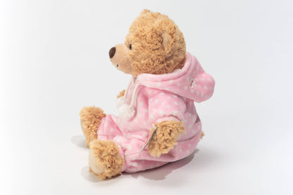 Pluche teddybeer in roze pyjama