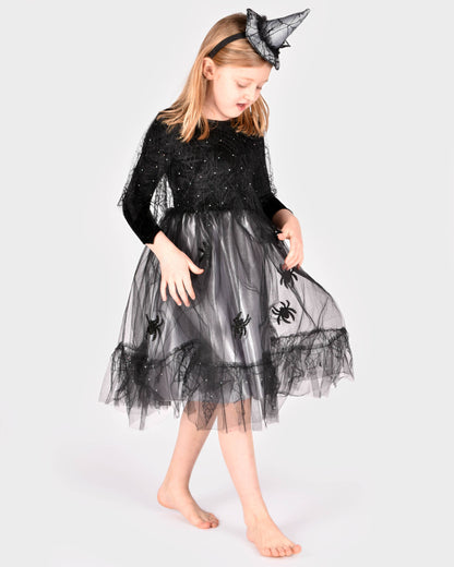 Robe de sorcière avec accessoires, taille 98-104 cm, 2-4 ans