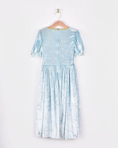 Robe de princesse velours bleu clair taille 122-128 cm 6-8 ans