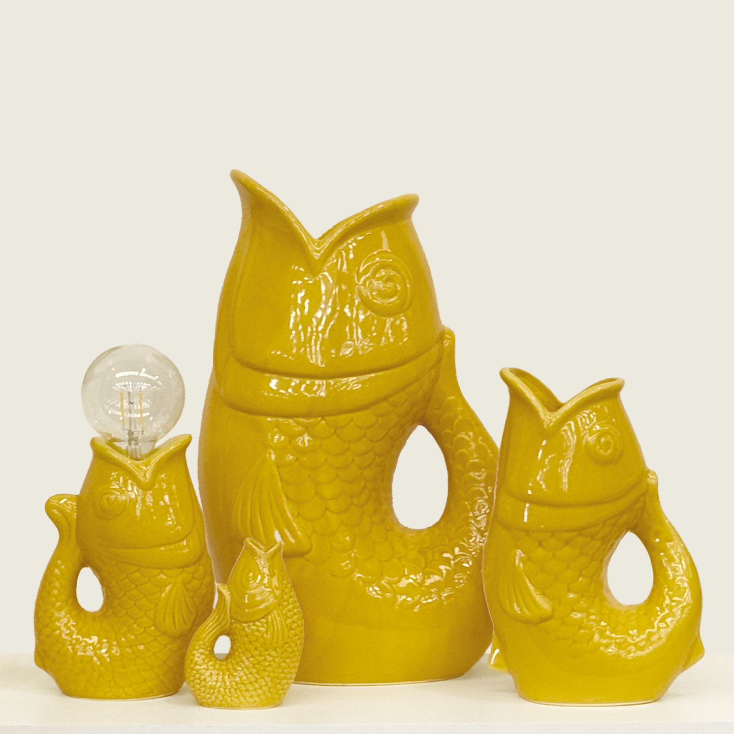 Déco LED poisson safran à piles L13,5 P8,2 H27cm