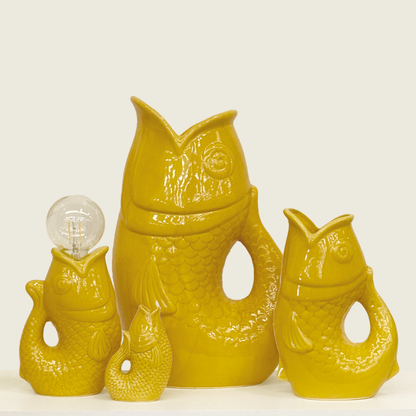 Déco LED poisson safran à piles L13,5 P8,2 H27cm