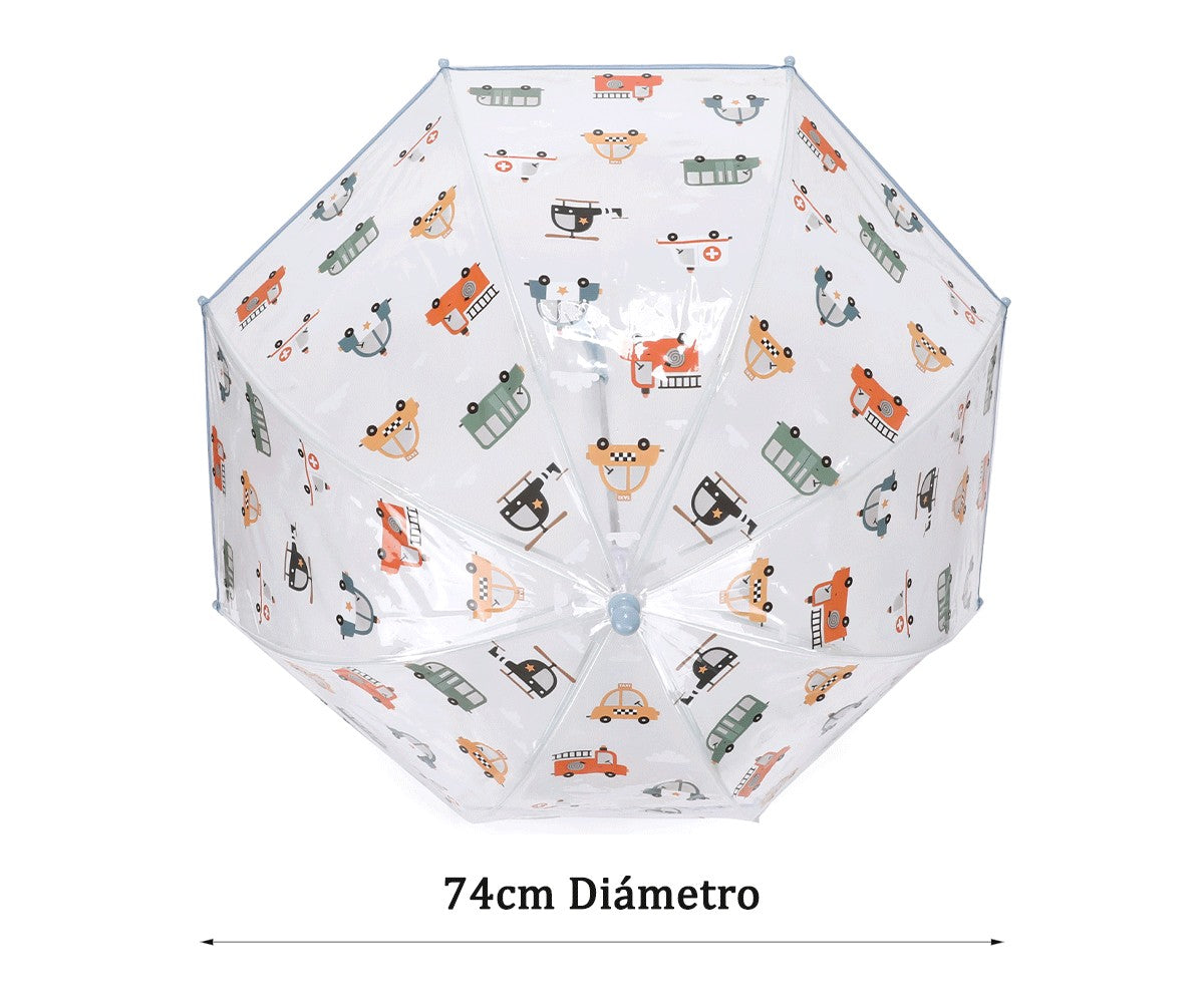 Paraguas transparente para coches